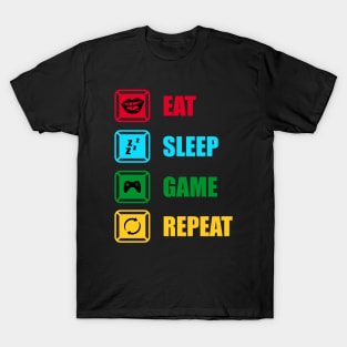 Eat Sleep Game Repeat T-Shirt